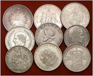Lote de 9 monedas de diversos países ... 