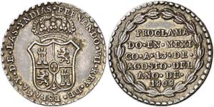 1808. Fernando VII. México. Medalla de ... 