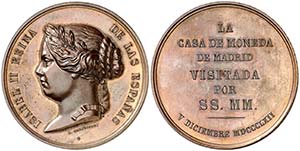 1862. Isabel II. Madrid. Visita a la Casa de ... 