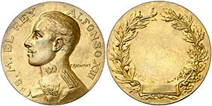 (hacia 1915). Alfonso XIII. Medalla de ... 