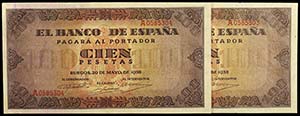 1938. Burgos. 100 pesetas. (Ed. D33) (Ed. ... 