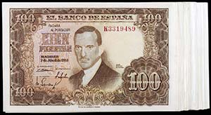 1953. 100 pesetas. (Ed. D65a y b) (Ed. 464b ... 