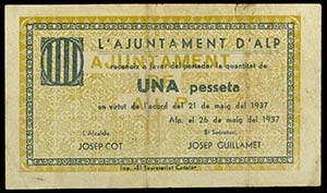 Alp. 50 céntimos y 1 peseta (dos). (T. ... 