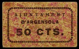 Argensola. 50 céntimos y 1 peseta. (T. 254 ... 