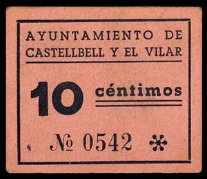 Castellbell i el Vilar. 5, 10, 25 (dos), 50 ... 