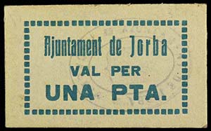 Jorba. 50 céntimos y 1 peseta. (T. 1469a y ... 