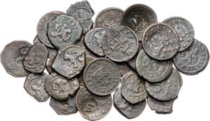 (s. XVII). 4 maravedís. Lote de 29 monedas, ... 
