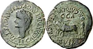 Tiberio. Caesaraugusta (Zaragoza). As. (FAB. ... 