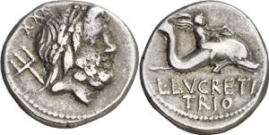 (hacia 76 a.C.). Gens Lucretia. Denario. ... 