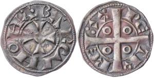 Pere I (1196-1213). Barcelona. Diner. ... 