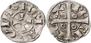 Pere I (1196-1213). Barcelona. Òbol. (Cru. ... 