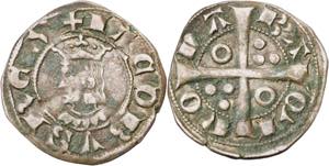 Jaume II (1291-1327). Barcelona. Diner. ... 