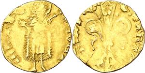 Pere III (1336-1387). Barcelona. Mig florí. ... 