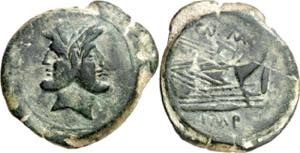 (46-45 a.C.). Cnaeo Pompeyo. As. (Spink ... 