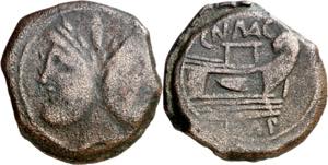 (46-45 a.C.). Cnaeo Pompeyo. As. (Spink ... 