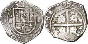1597. Felipe II. Sevilla. B. 1 real. (AC. ... 