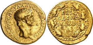 (41-42 d.C.). Claudio. Áureo. (Spink 1831) ... 