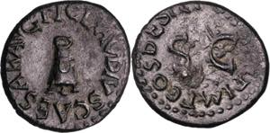(41 d.C.). Claudio. Cuadrante. (Spink 1863) ... 