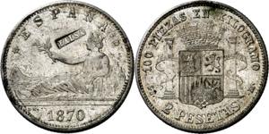 1870*1870. Gobierno Provisional. SNM. 2 ... 