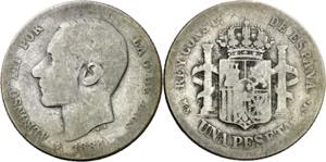 1884*----. Alfonso XII. MSM. 1 peseta. (AC. ... 