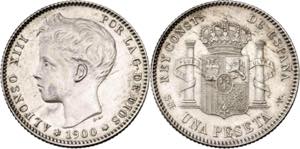 1900*1900. Alfonso XIII. SMV. 1 peseta. (AC. ... 