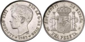 1902*1902. Alfonso XIII. SMV. 1 peseta. (AC. ... 