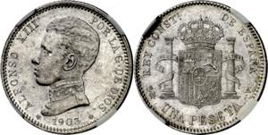1903*1903. Alfonso XIII. SMV. 1 peseta. (AC. ... 