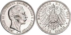 Alemania. Prusia. 1911. Guillermo II. A ... 