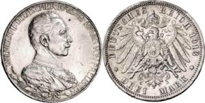 Alemania. Prusia. 1913. Guillermo II. A ... 