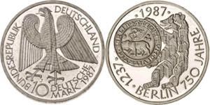 Alemania. 1987. J (Hamburgo). 10 marcos. ... 