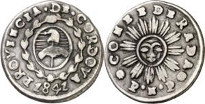 Argentina. 1841. Córdoba. 1 real. (KM. 7). ... 