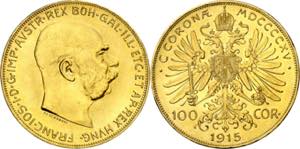 Austria. 1915. Francisco José I. 100 ... 