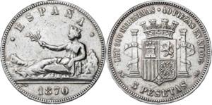 1870*-870. Gobierno Provisional. SNM. 5 ... 