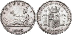 1870*-870. Gobierno Provisional. SNM. 5 ... 