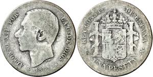 1884*----. Alfonso XII. MSM. 1 peseta. (AC. ... 