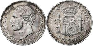 1881*1881. Alfonso XII. MSM. 2 pesetas. (AC. ... 