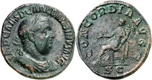 (238 d.C.). Balbino. Sestercio. (Spink 8494) ... 