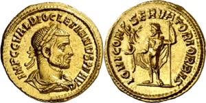 (284-286 d.C.). Diocleciano. Áureo. (Spink ... 