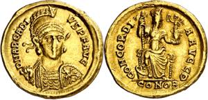 (395-402 d.C.). Arcadio. Constantinopla. ... 