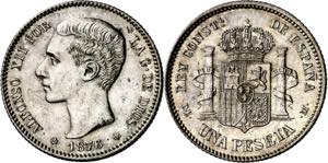 1876*1876. Alfonso XII. DEM. 1 peseta. (AC. ... 