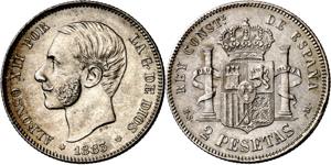 1883*1883. Alfonso XII. MSM. 2 pesetas. (AC. ... 