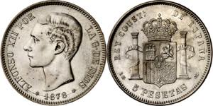 1878*1878. Alfonso XII. EMM. 5 pesetas. (AC. ... 