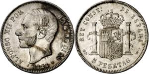 1884*1884. Alfonso XII. MSM. 5 pesetas. (AC. ... 