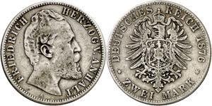 Alemania. Anhalt-Dessau. 1876. Federico. A ... 