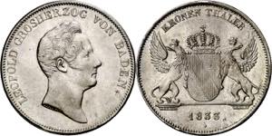 Alemania. Baden. 1833. Leopoldo I. 1 taler. ... 