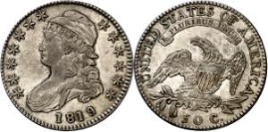 Estados Unidos. 1819/8. 50 centavos. (KM. ... 