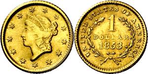 Estados Unidos. 1853. 1 dólar. (Fr. 84) ... 