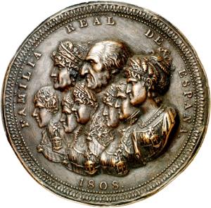 1808. Familia Real. Placa de anverso. ... 