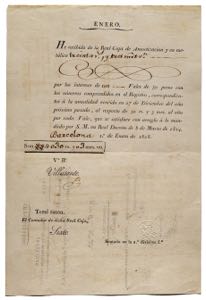 1828. Fernando VII. Real Caja de ... 