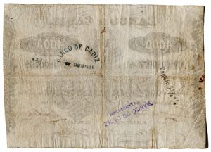 (1847). Banco de Cádiz. 4000 ... 